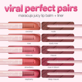 tarte Maracuja Juicy Lip Balm Gloss Raspberry texture close-up