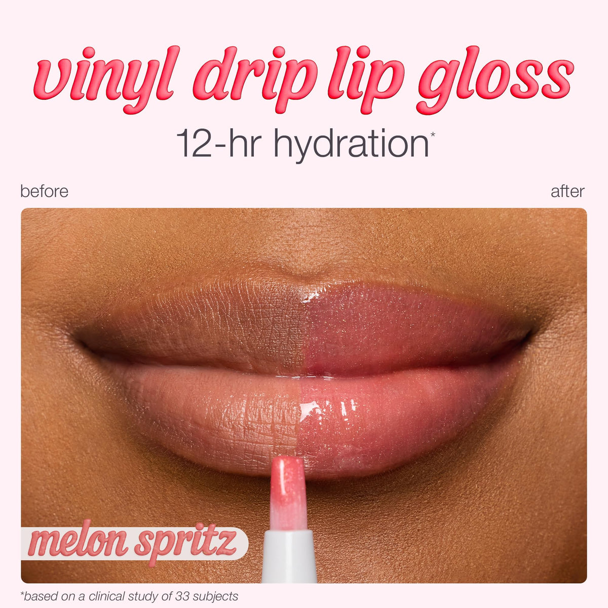 tarte Maracuja Juicy Lip Gloss showing glossy texture on lips