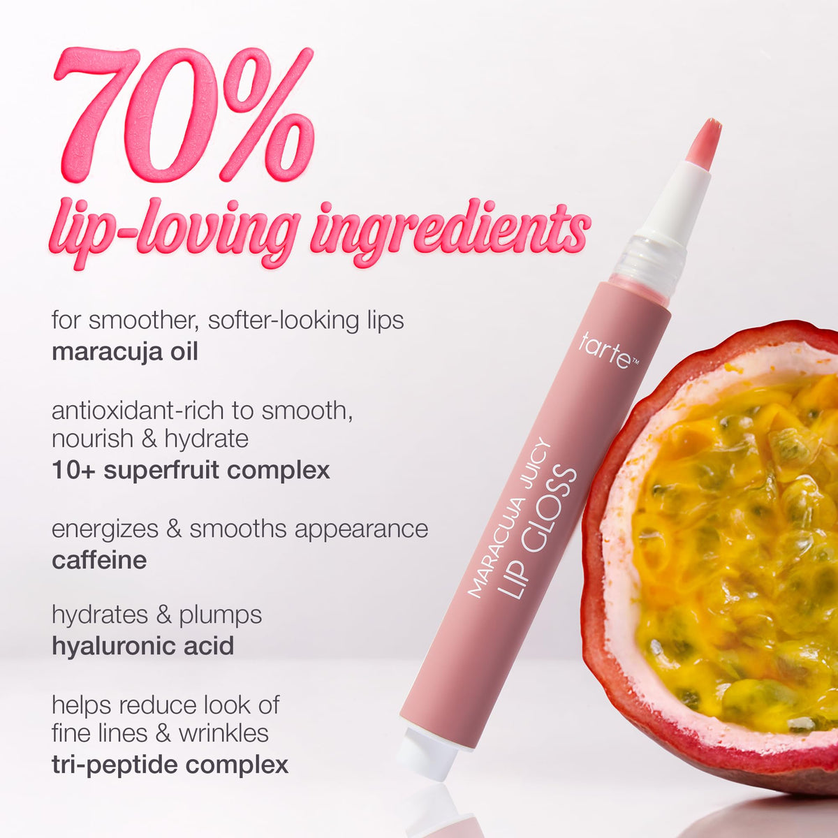 tarte Maracuja Juicy Lip Gloss with lemonade fragrance description