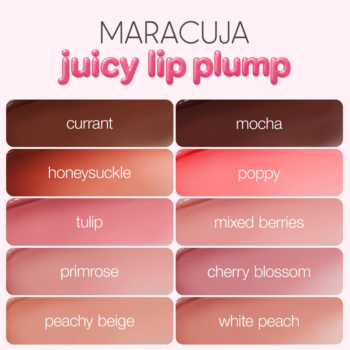 tarte Maracuja Juicy Lip Plump Gloss Balm mocha on vanity