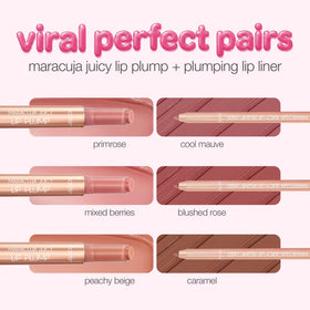 tarte Maracuja Juicy Lip Plump with ingredients display