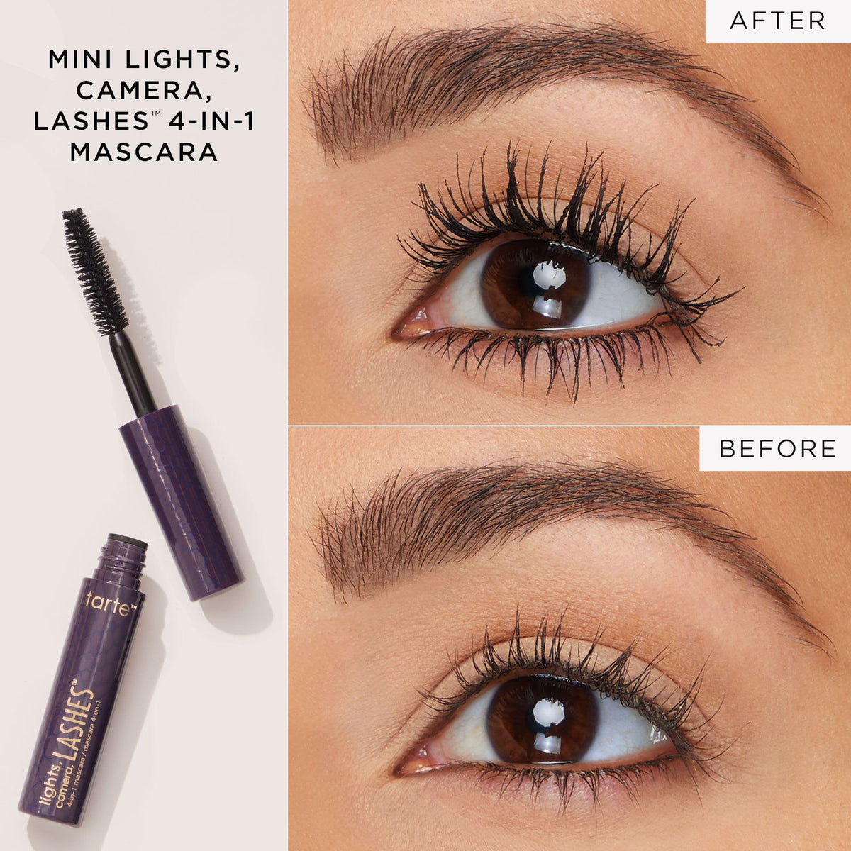 tarte Picture Perfect Eyelash Curler with mascara on a vanity