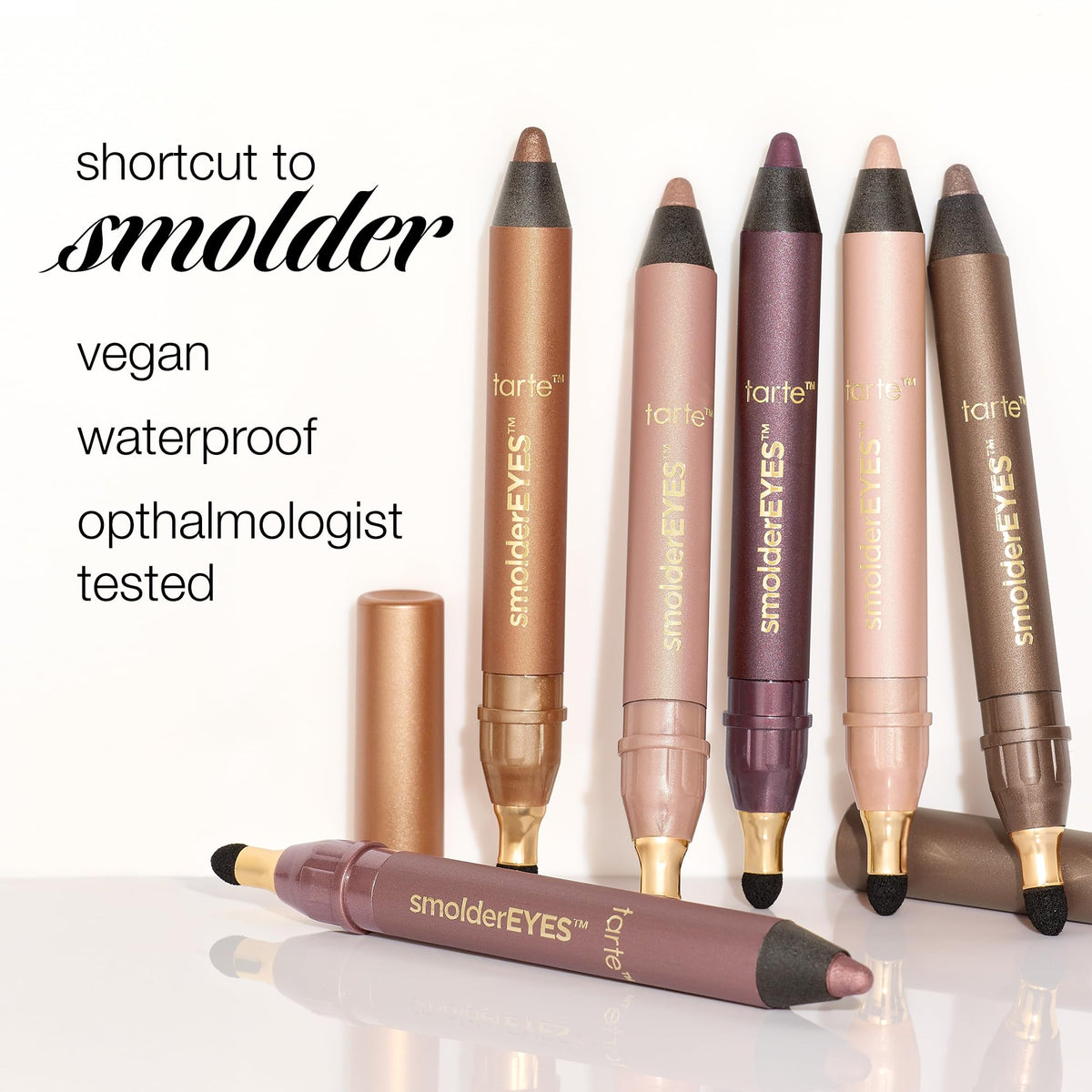 tarte SmolderEYES shadow liner displayed with other makeup products