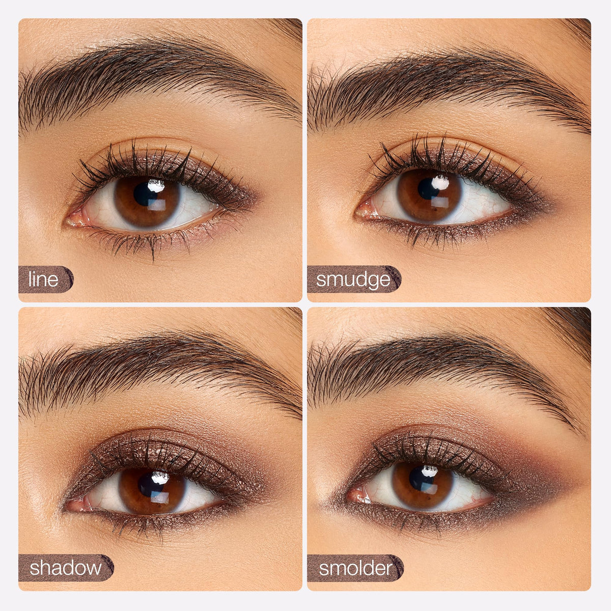 tarte SmolderEYES shadow liner in use for a smokey eye look