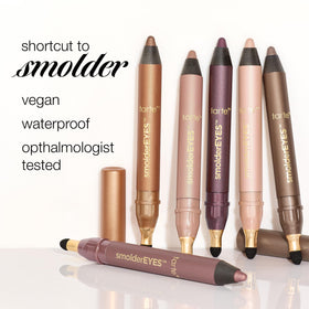 tarte SmolderEYES Shadow Liner with swatches on skin