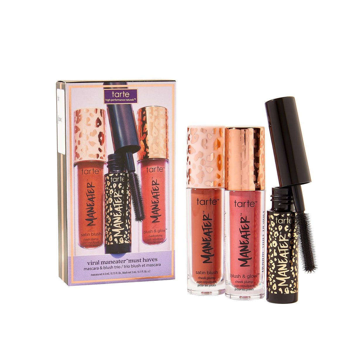 tarte Viral Maneater Mascara & Blush Trio packaging front view