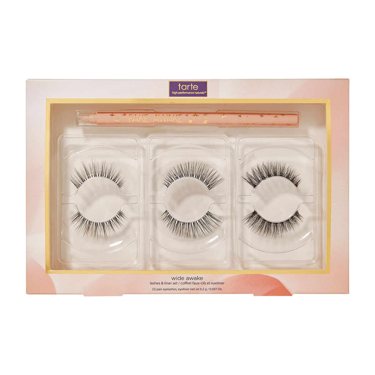 tarte Wide Awake Falsies Trio set with three pairs of lashes
