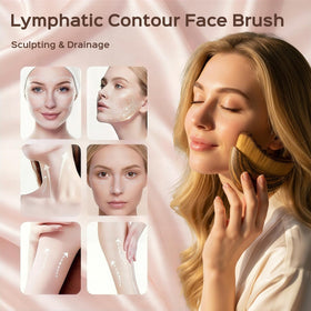TARVOX Lymphatic Contour Face Brush showing soft bristles close-up