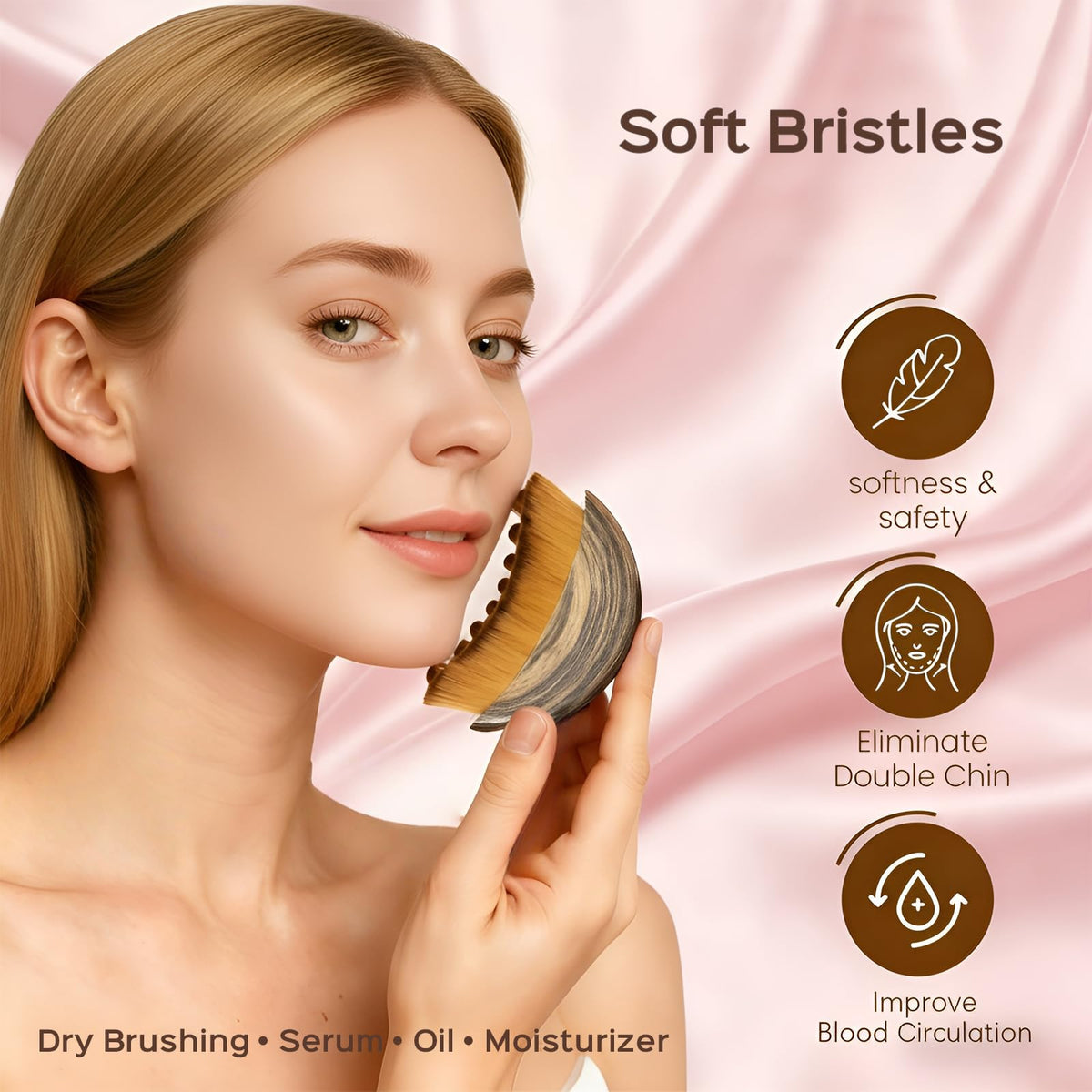 TARVOX Lymphatic Face Brush set in a travel bag
