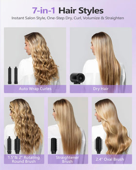 TASNEEM Hot Air Brush and straightening brush side view