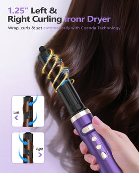 TASNEEM Hot Air Brush with auto-wrap curlers displayed