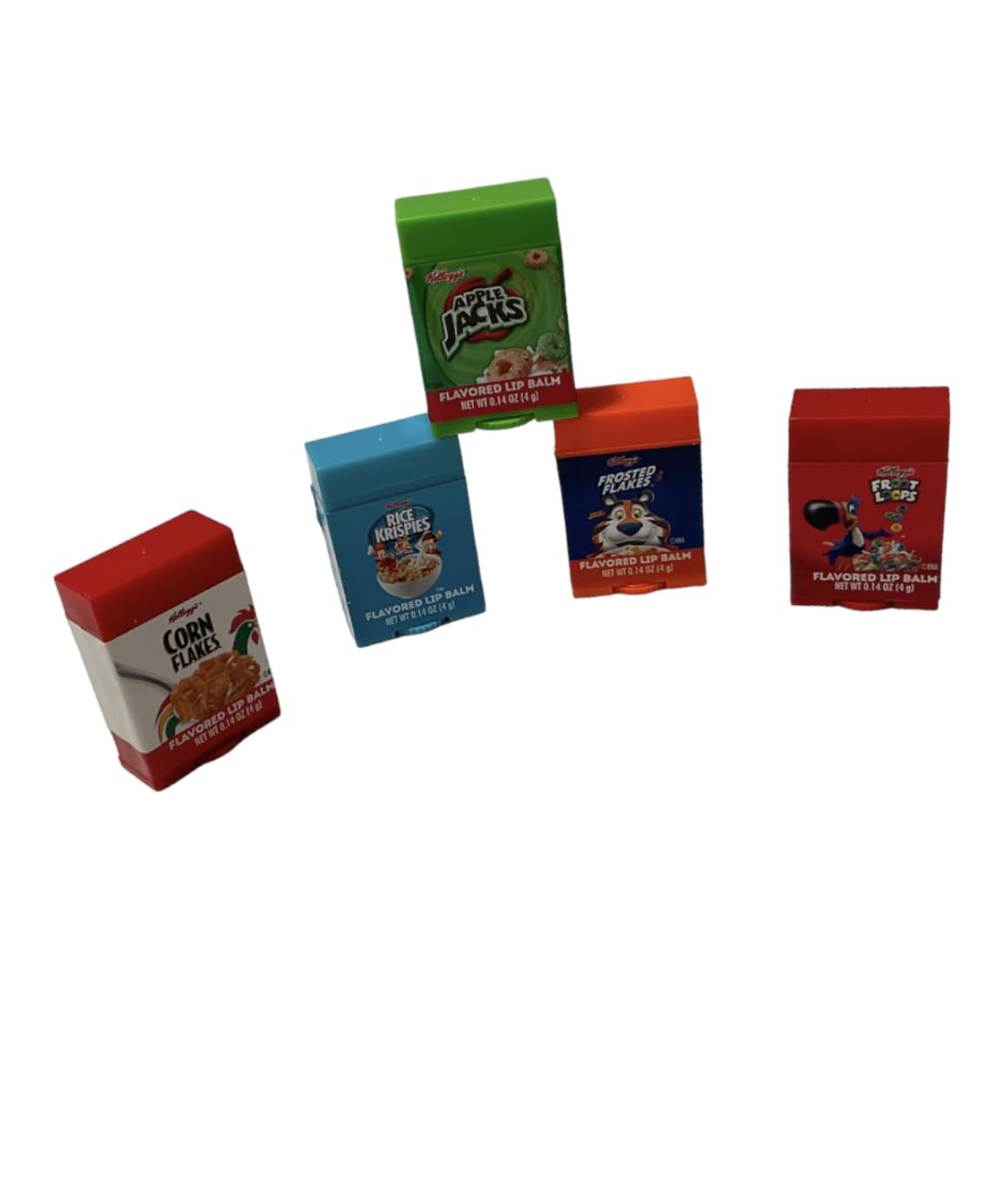 Taste Beauty Rice Krispies and Apple Jacks lip balms side by side