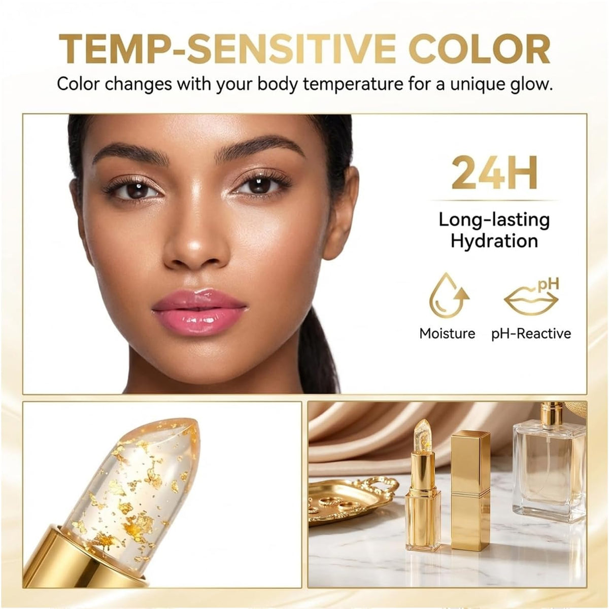 Tasunte Areliaa Lipstick packaging with botanical extracts