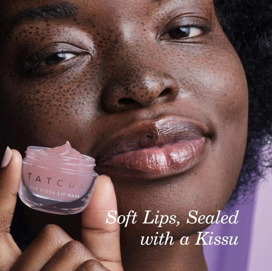 TATCHA Kissu Lip Mask application on lips