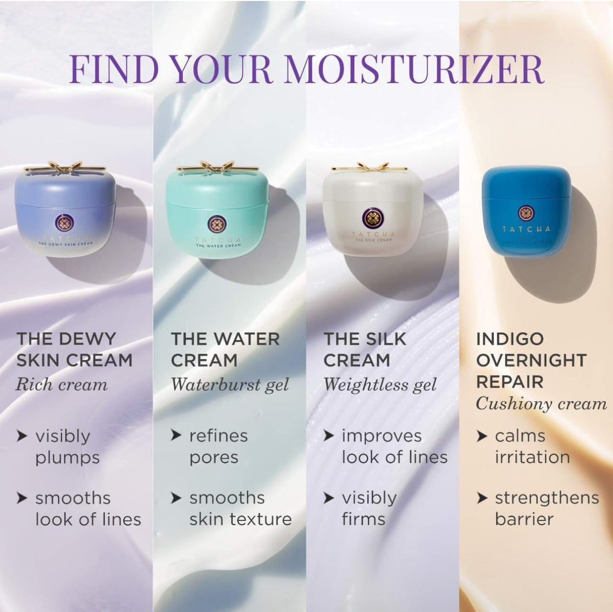TATCHA The Dewy Skin Cream rich moisturizer in hand