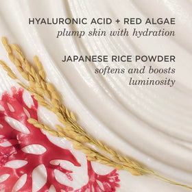 TATCHA The Rice Wash application on hand showing foaming action