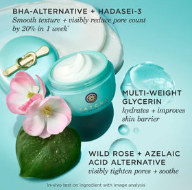 TATCHA The Water Cream with wild rose ingredients