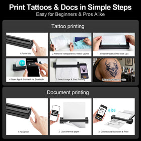 Tatouhom Tattoo Printer with app interface on smartphone