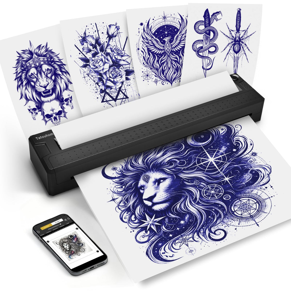 Tatouhom Tattoo Stencil Printer front view with compact design