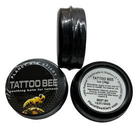 Tattoo Bee by Planet Bee Apiary tin with natural ingredients