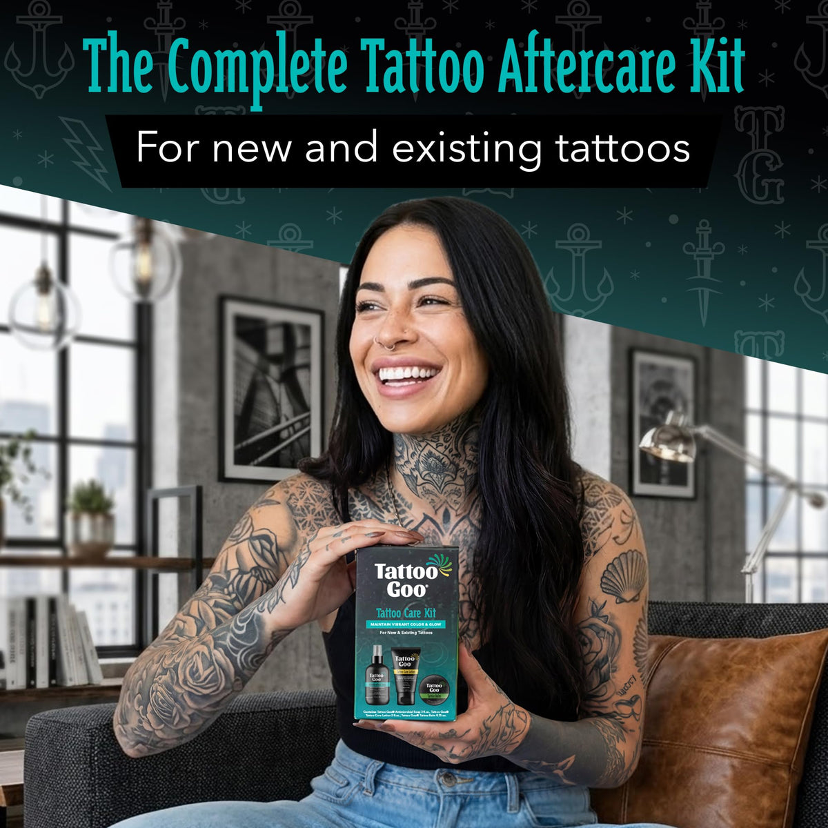 Tattoo Goo Antimicrobial Soap bottle with olive oil-based formula