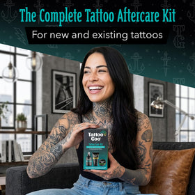 Tattoo Goo Antimicrobial Soap bottle with olive oil-based formula