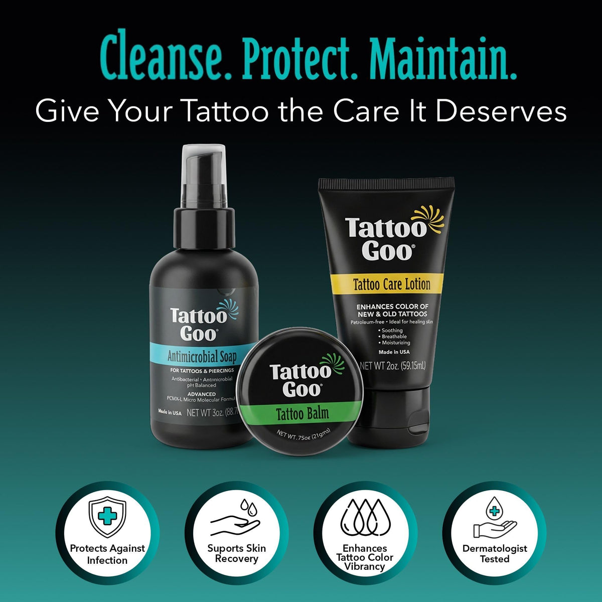 Tattoo Goo Tattoo Balm jar with natural ingredients