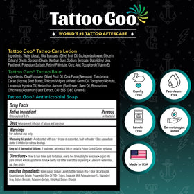 Tattoo Goo Tattoo Lotion applied for ongoing moisture support