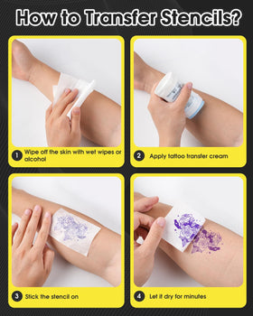 Tattoo stencil printed with Phomemo M08F