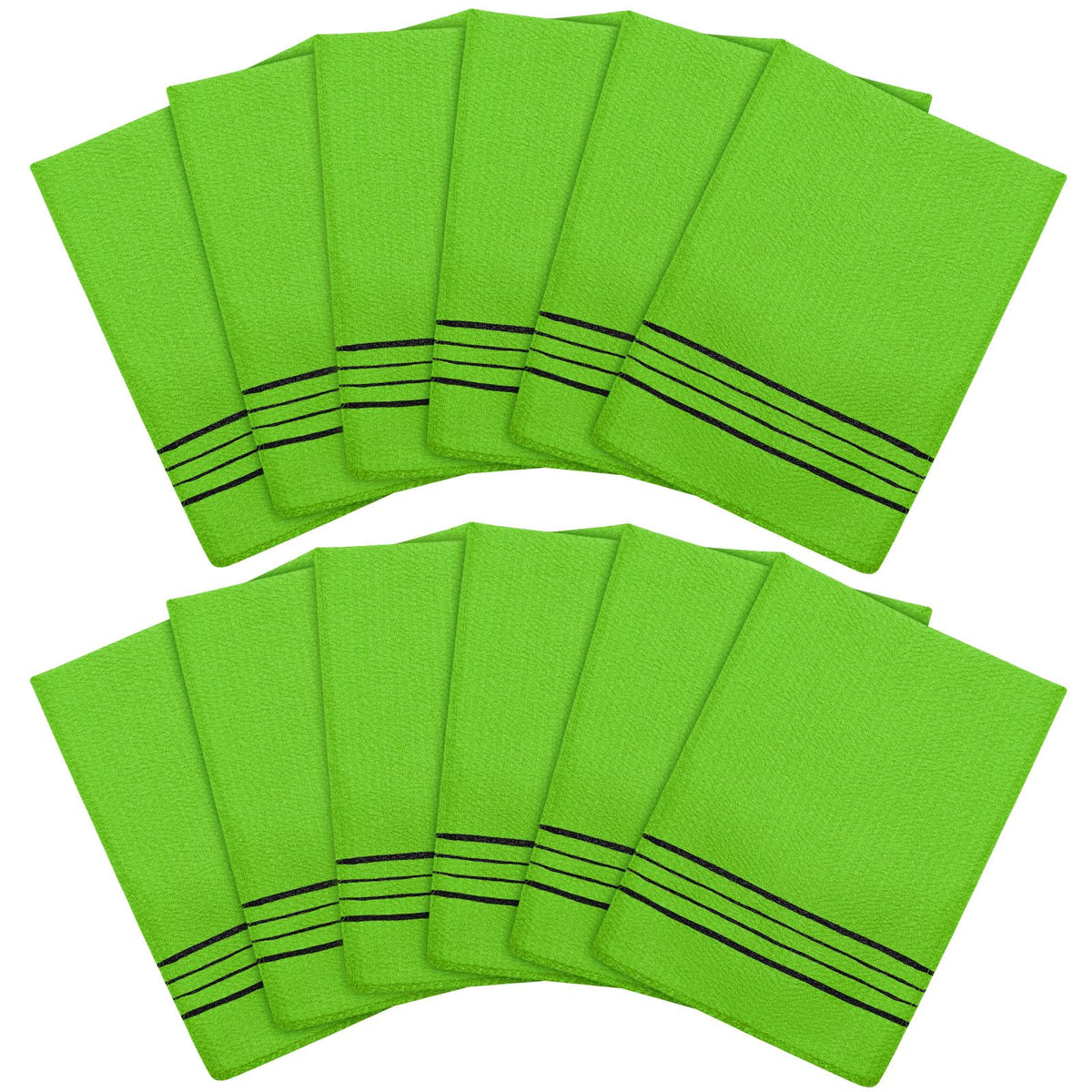 Tatuo 12 Pack Korean Exfoliating Mitts in assorted colours