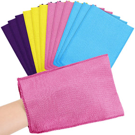 Tatuo 12 Pack Korean Exfoliating Mitts in assorted colours