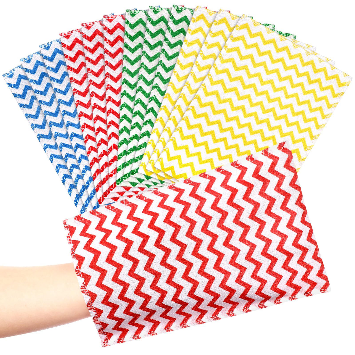 Tatuo 12 Pack Korean Exfoliating Mitts in Rainbow Colours