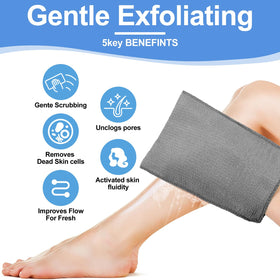 Tatuo exfoliating mitts in green and blue colors