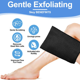 Tatuo exfoliating mitts pack showing all 12 pieces