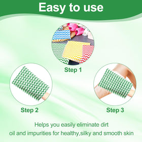Tatuo Exfoliating Mitts packaging display
