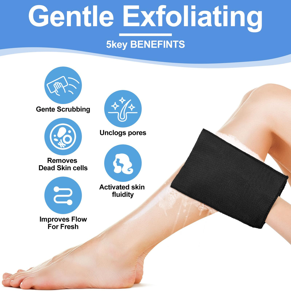 Tatuo exfoliating mitts packaging front view