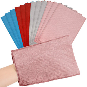 Tatuo Exfoliating Mitts pastel colours front view
