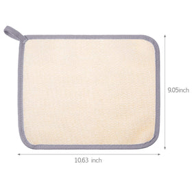 Tatuo exfoliating washcloth gray edge back view