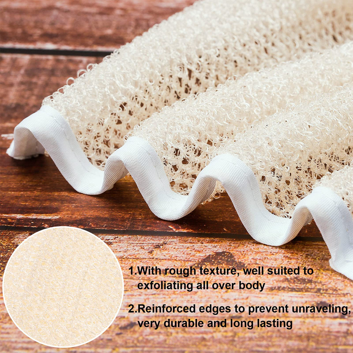 Tatuo Exfoliating Washcloth Set displayed on a bathroom counter