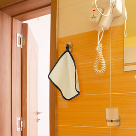 Tatuo Exfoliating Washcloths hanging to dry