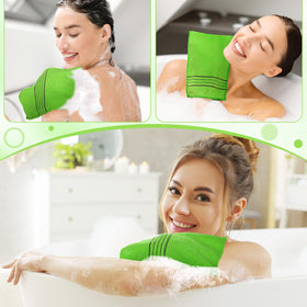 Tatuo mitts being used in a shower context