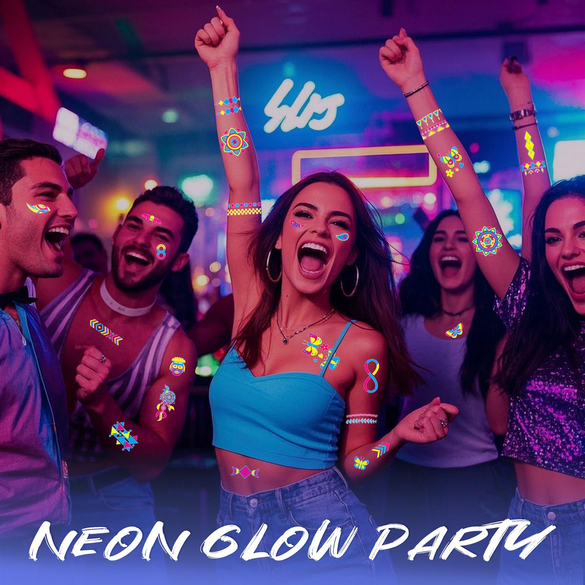 TATUWST Glow in the Dark Tattoos for Halloween makeup