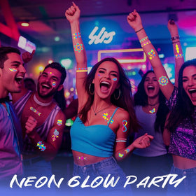TATUWST Glow in the Dark Tattoos for Halloween makeup