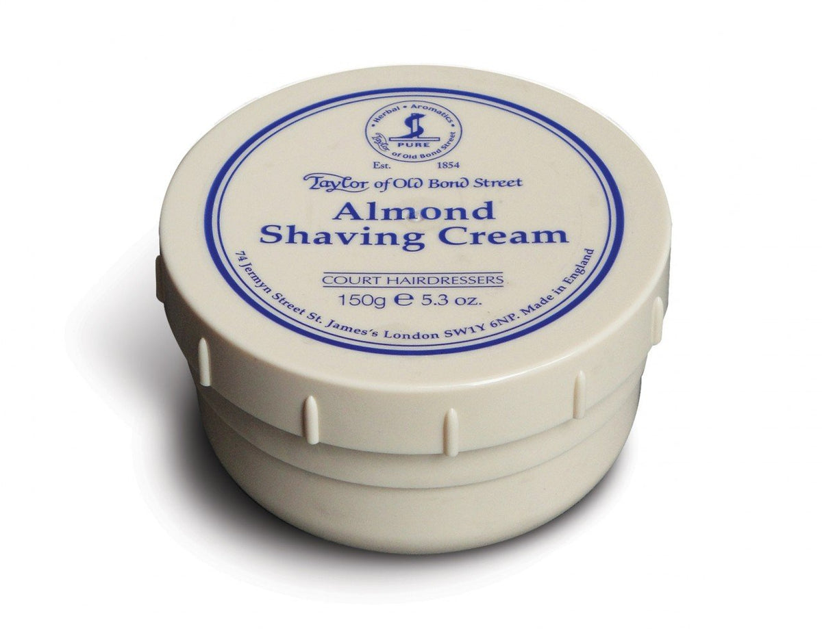 Taylor of Old Bond Street Almond Shaving Cream Bowl 5.3 oz front view