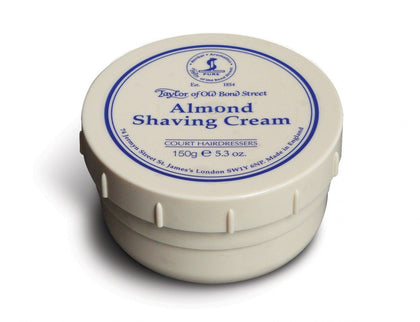 Taylor of Old Bond Street Almond Shaving Cream Bowl 5.3 oz front view