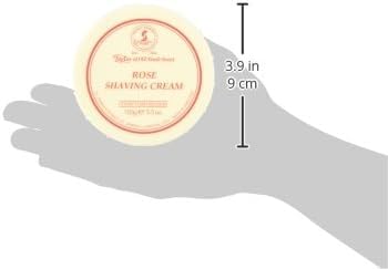 Taylor of Old Bond Street Rose Shaving Cream Jar with lather