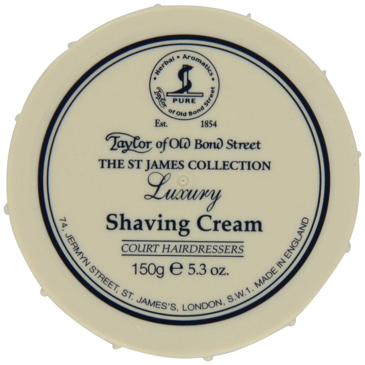 Taylor of Old Bond Street St. James Wet Shaving Cream Bowl 5.3 oz front view
