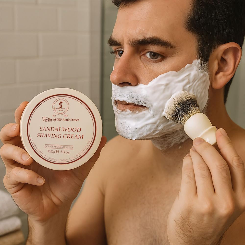 Taylor Sandalwood Shaving Cream Bowl with lid