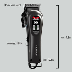 TCMKY Hair Clippers in use during a haircut