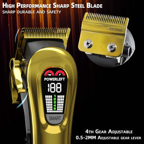 TCMKY Hair Clippers in use with auxiliary lighting on